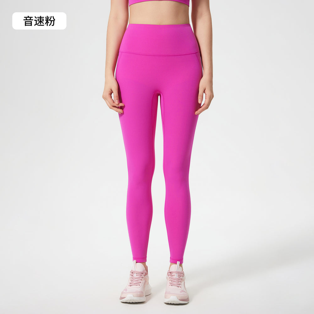 High-waisted, seamless yoga leggings - barely-there feel, tummy control, butt lift, slimming, workout cropped leggings for women - d25034