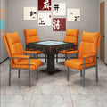 Mahjong chair chess and card room backrest plaid long sitting conference stool mahjong house for home office chair for playing mahjong