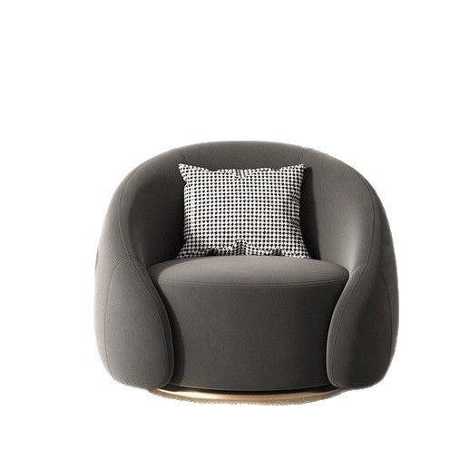 Accessible luxury curved rotate sofa chair cream style lazy sofa living room balcony casual chair single fabric chair b&b