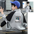 Stylish boys' spring/autumn long-sleeve jacket, middle and young children's autumn jacket, girls' baby zip-up top, children's sweatshirt