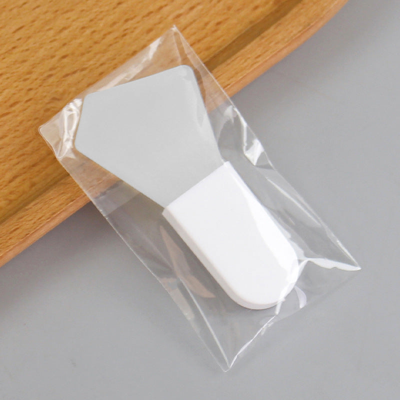 Cosmetic beauty silicone-like brush mask applicator - short handle, new mini mud mask smoothing facial beauty tool