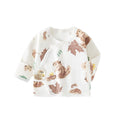 Babibele newborn baby clothes boneless fall and wintervelcro half back pajamas full month monk clothes baby tops
