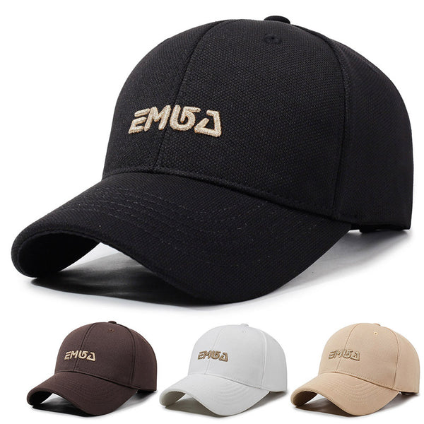 Hats for men and women, couples, the same baseball cap, embroidered three-dimensional letters, hard top and stylish peaked cap, showing the small and versatile trend