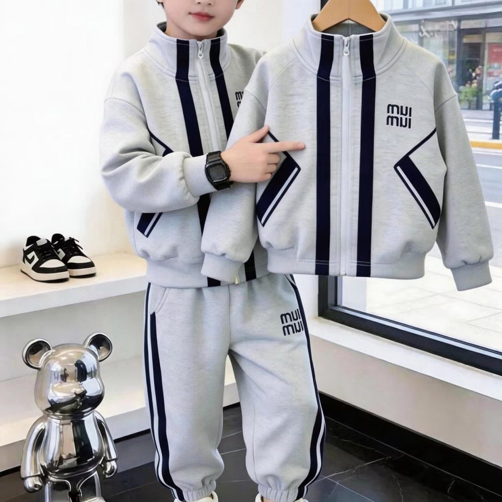Boys' spring/autumn outfit set: new  trendy casual clothes, stylish and handsome two-piece set for kids