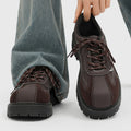 British style retro derby shoes for men to increase height patchworkcasual leather shoes classy sense punk fashionthick sole big toe shoes trendy