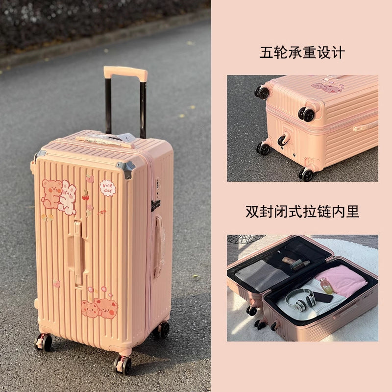 2025 new high-value suitcase wide trolley case mother and child case suitcase set wedding password box 20 inches