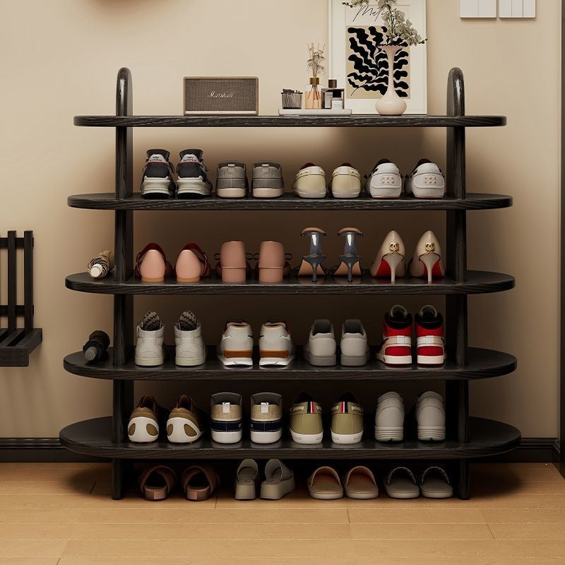 Multi-layer shoe rack shoe cabinet storage entrance multi-functional casual dust-proof scandinavian all solid wood simple thickened living room storage