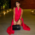 Fashion style cross-border women's pure color slit elegant halter neck hip skirt swing collar backless sleeveless pleated long dress