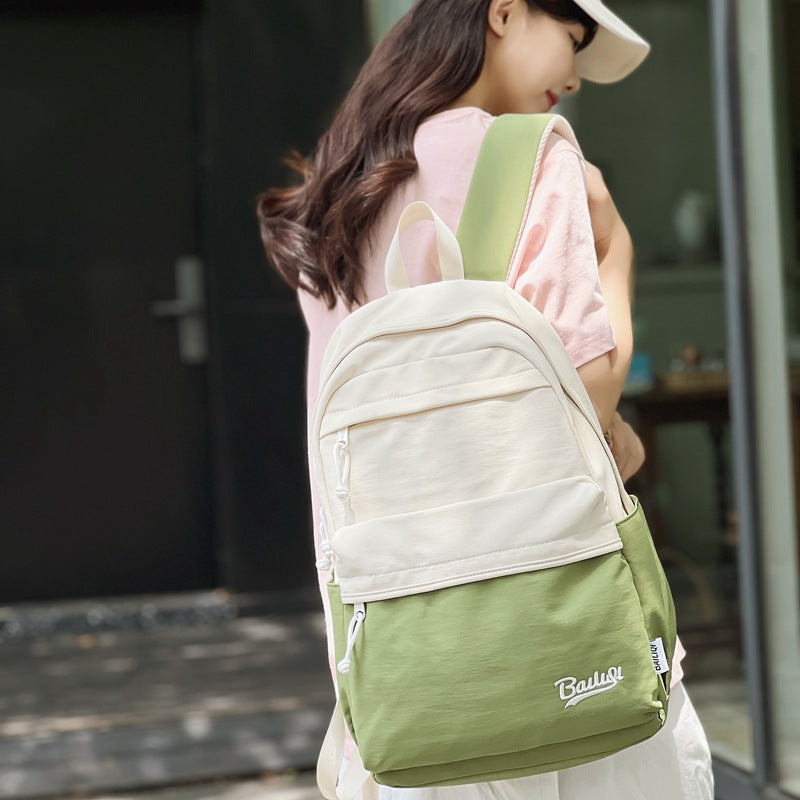 Backpack for college students, high school students, travel, multifunctional backpack, contrast color design, school bag, wholesale, portable and lightweight
