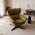 Italian normcore fabric rotate armchair accessible luxury casual living room balcony lazy plaid reclining single sofa chair