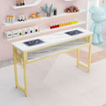 Accessible luxury high-power vacuum cleaner manicure table and chair imitation marble suit double popular table economical manicure table