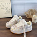 Niche style cranberry bread shoes female students white shoes2026 spring autumnew arrivaleasiest for matchcasual sports shoes