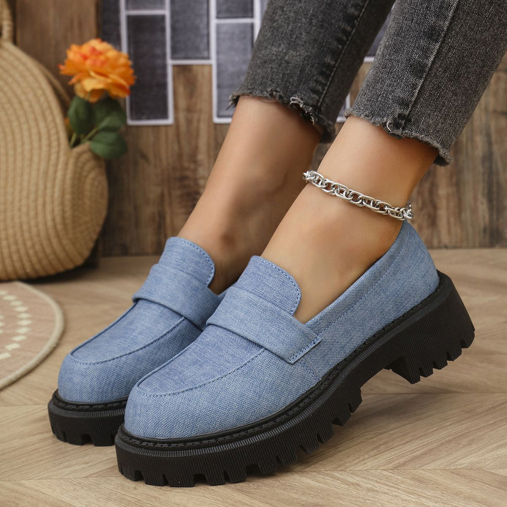 Export spring autumnew arrival british style slip-on small leather shoes for women retrothick sole loafers casualeasiest for matchflats