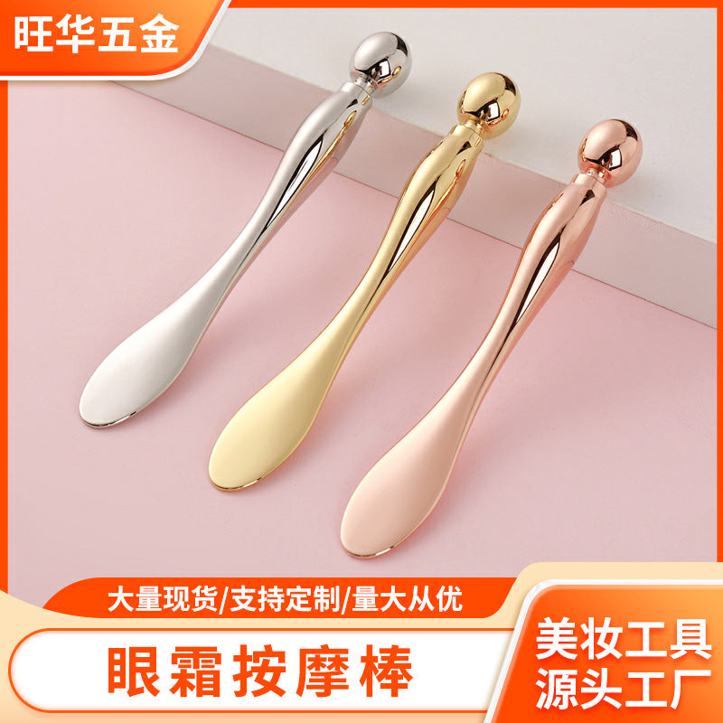 Round head eye cream massage picture application stick essence introduction double-headed metal eye cream spoon beauty stick personalized