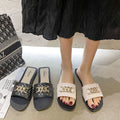 2024 buckle summer slippers new roman style women's trendy outdoor flat fashion sandals