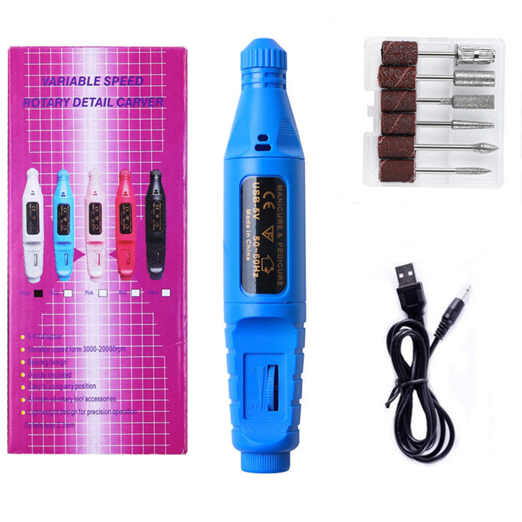 Mini nail drill set - portable electric nail file & polisher kit
