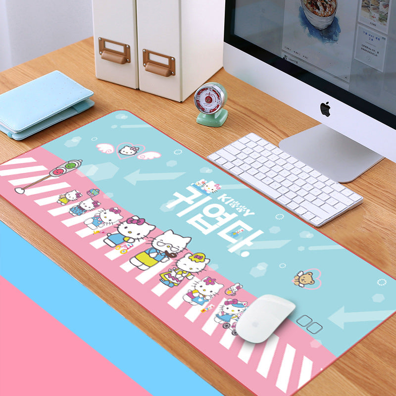 Large mouse pad, extra large rubber desk mat, non-slip keyboard pad, cartoon gaming desk mat, computer accessories