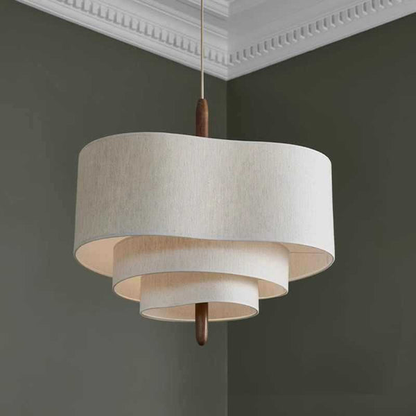 Cream wind master bedroom chandelier French living room bedroom room Nordic creative warm atmosphere decorative retro fabric lamp