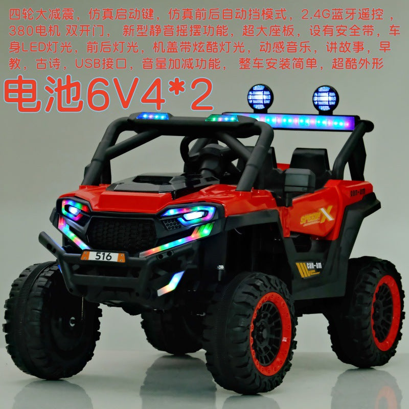 New electric four-wheeled baby children's off-road car enlarged off-road vehicle double seat remote control toy off-road vehicle