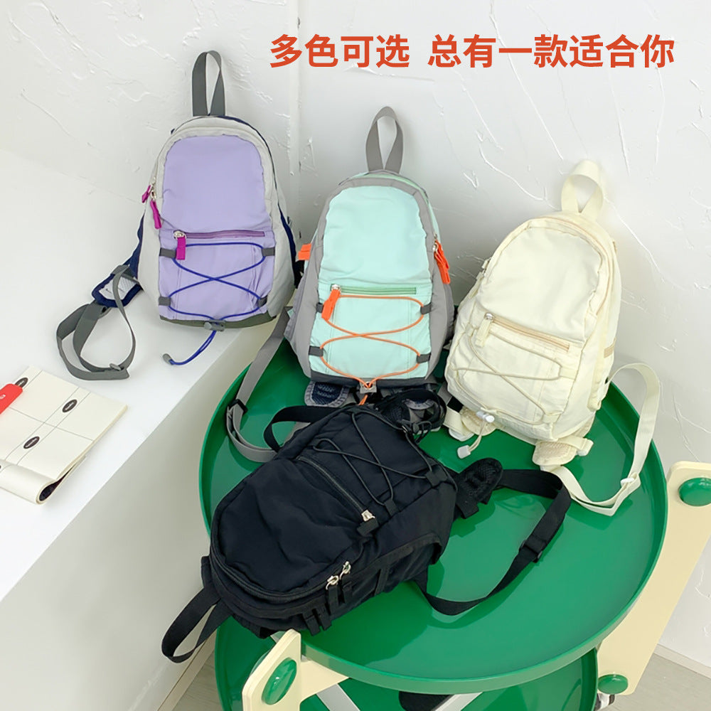Classic outdoor backpack girls versatile hiking bag large capacity outing cycling small backpack customization