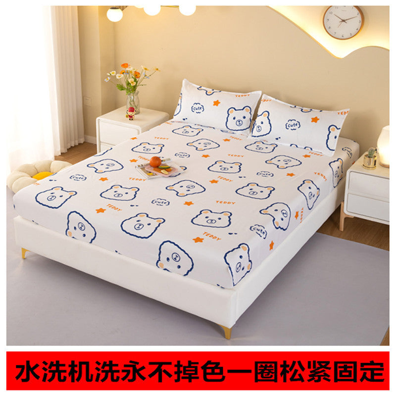 Printing fitted sheet bed cover simmons protective dust cover all-inclusive elastic bed cover that won't pill or shrink