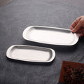 Korean retro square bbq plate outdoor camping bbq tray creative tray sushi dessert plate high-end restaurant plate