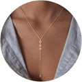 Amazon's new zircon inlaid chain tassel y-shaped necklace fashion generous lasso clavicle chain holiday gift