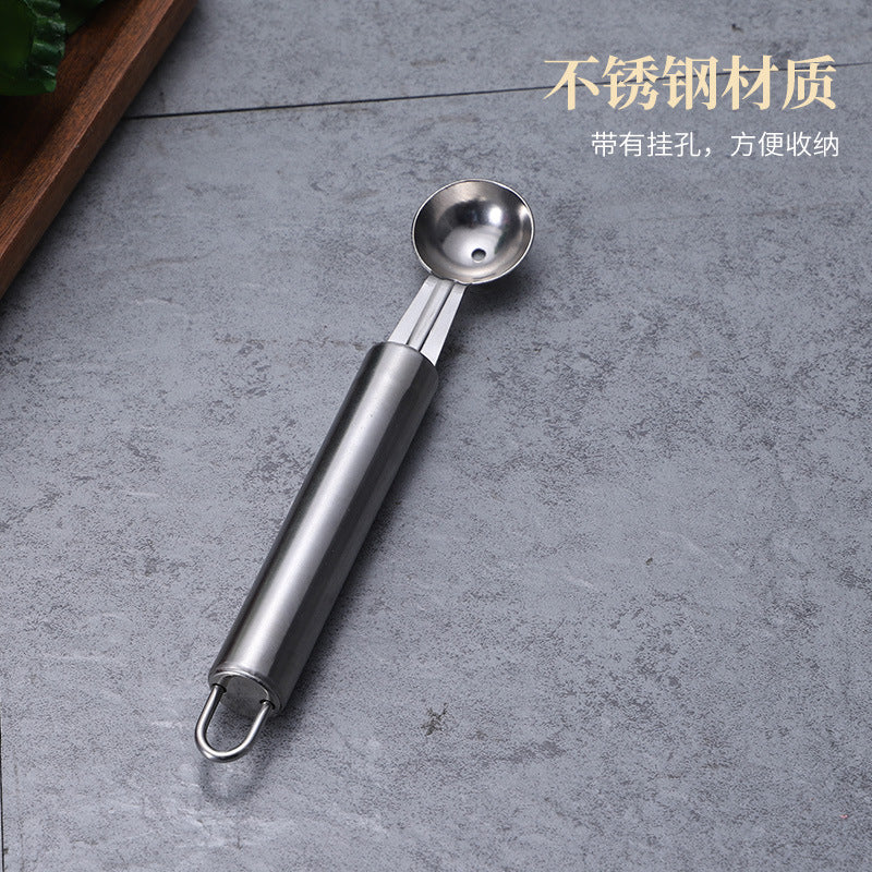 Stainless steel fruit and vegetable baller - carving knife, ball scoop, fruit platter diy tool kitchen utensil set