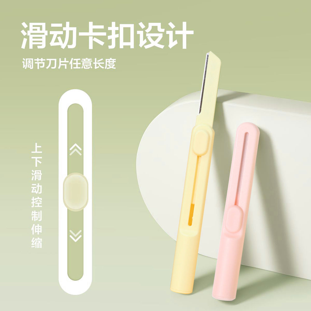 Factory customized retractable eyebrow razor, stainless steel micro-blade eyebrow shaver with anti-scratch safety guard, new wholesale