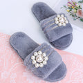 2024 new winter pearl fleece slippers - couple's warm indoor home slippers - export quality plush cotton slippers for women