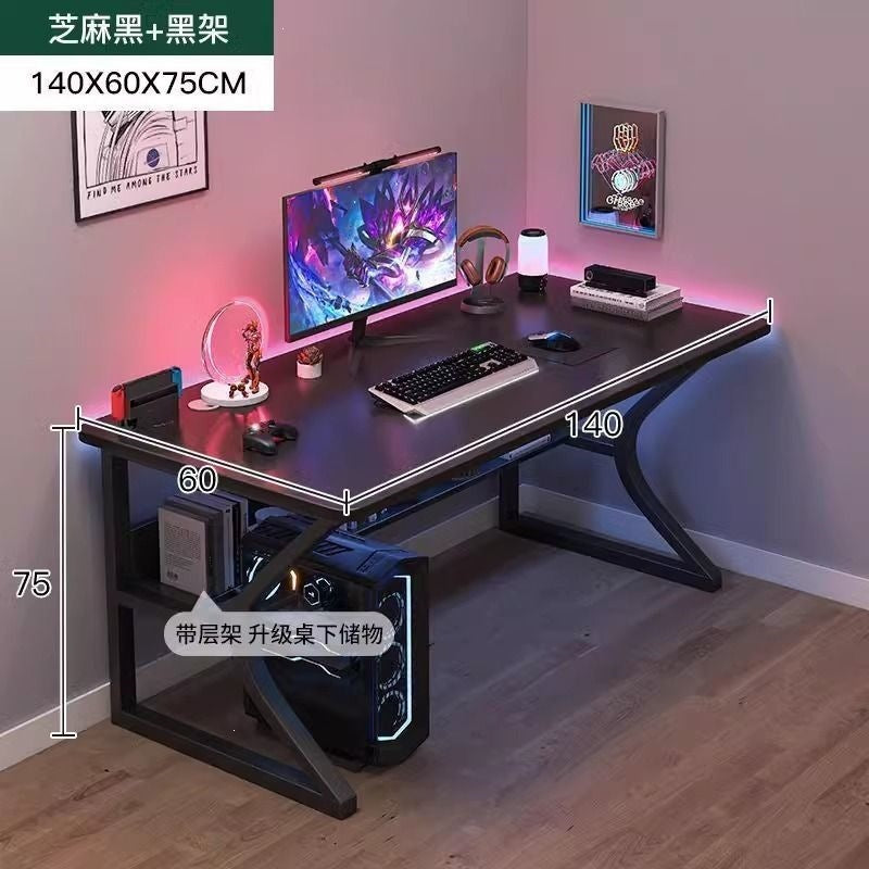 Perforated board e-sports table desktop computer table bedroom for home desk student study desk bookshelf all-in-one table
