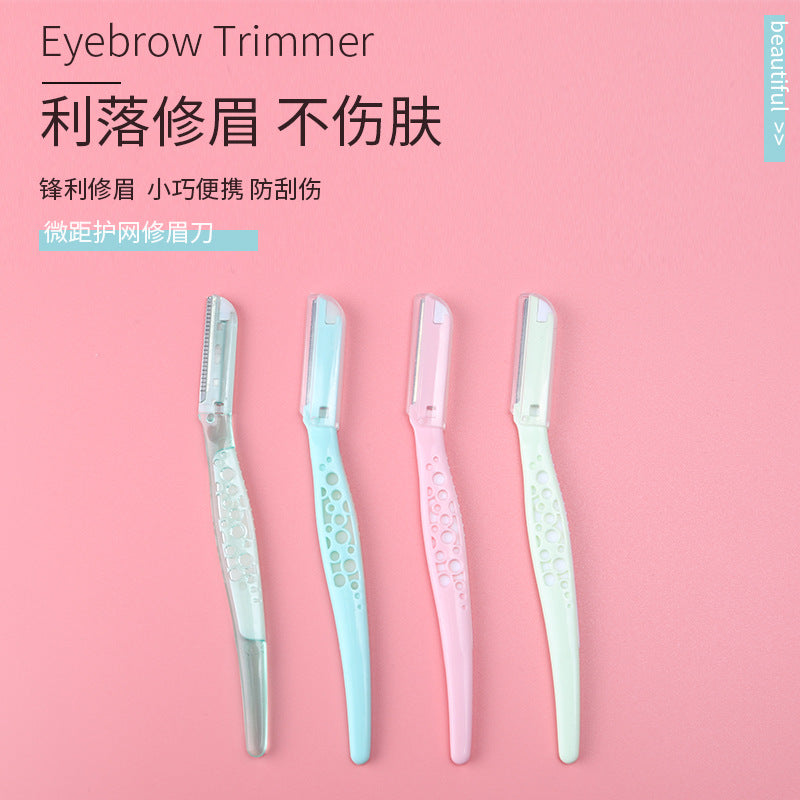Straight handle women's eyebrow razor - precision micro-blade eyebrow shaver - stainless steel blade - beauty tool - wholesale gift