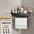 No-drill wall-mounted shelf - bathroom vanity organizer, light luxury storage for washbasin and sink