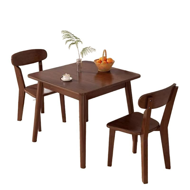 Scandinavian style dining table and chair combination restaurant square table rubber wood square dining table and chair eight immortals table solid wood dining table