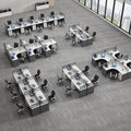 Staff desk and chair combination casual four-six-person partition screen computer desk office computer employee desk