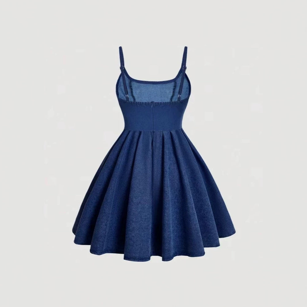 Fashionnew arrivalexport cross-border  women's sweet suspender silm skirt waist denim dress for women