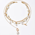 Pearl sweater chain wholesale european and american cross-border light luxury high-end necklace women's french retro stacked long clavicle chain