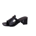 plus size thick heel slippers for women 2026 summer new arrival high heels fashionoutwear square toe slippers for women