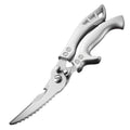 Multi-purpose kitchen scissors - heavy duty stainless steel for home & commercial use: perfect for cutting chicken bones, butchering fish, and prepping bbq