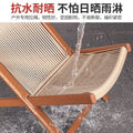 Outdoor garden leisure lounge set - nordic style patio wicker table and two chairs - outdoor lazy lounger