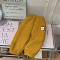 Girls' fall/winter fleece-lined thickened casual pants, baby girls' warm outerwear sweatpants, fashionable casual cotton pants, trendy children's clothing