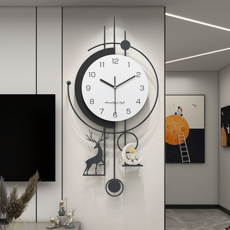New modern creative clock - premium living room wall clock, home silent fashionable modern decor, large wall clock