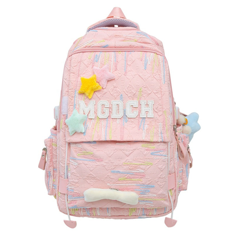 High value ins style cute student class bag female tutoring bag, large capacity junior high school student messenger bag shoulder bag
