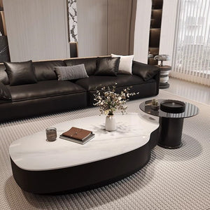 Italian light luxury mango slate coffee table living room simple for homeclassy tea table modern special-shaped small apartment combination