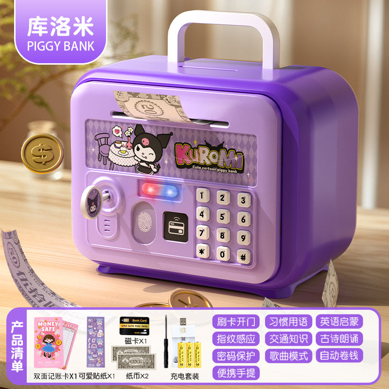 Nezha kids boys and girls piggy bank safe cabinet key password box savings coin storage storage