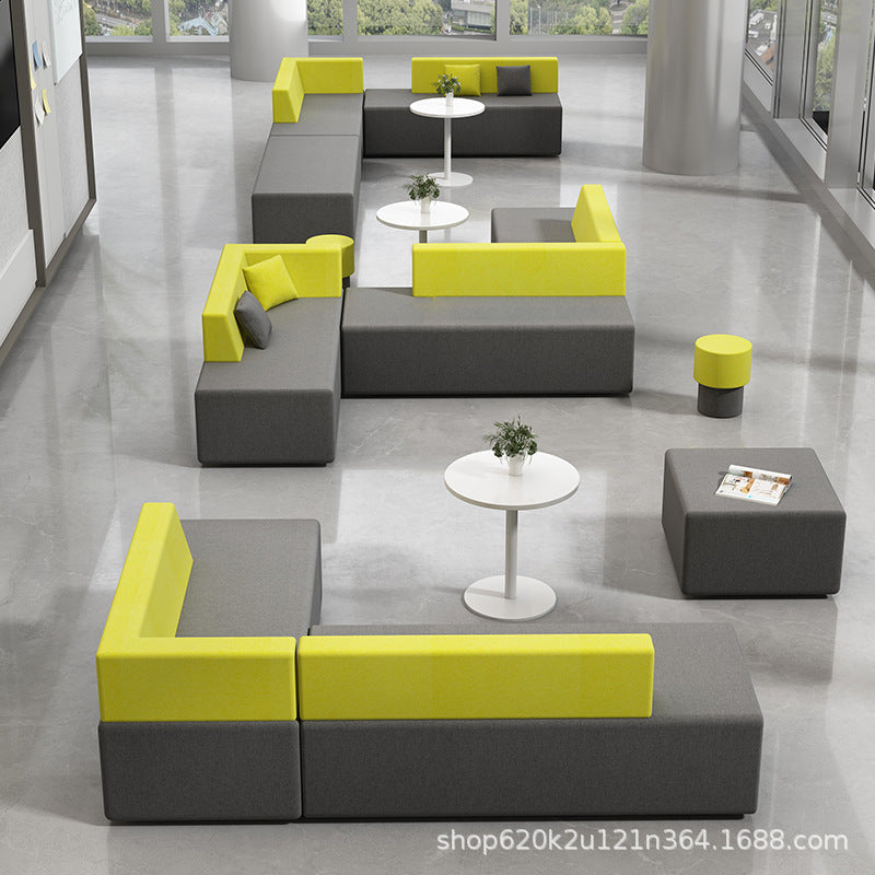 Office sofa irregular shape training institution patchwork sofa reception rest area business reception casual sofa sf-02