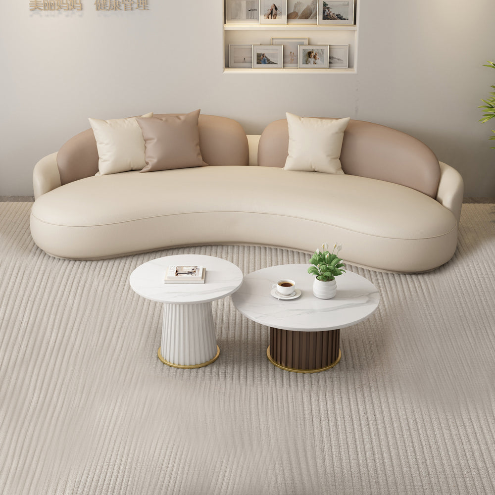 Hotel lobby cream style sofa booth vip club showroom lobby sales office reception cat scratching leather sofa