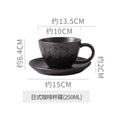Black coffee cup and saucer