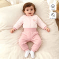 200g fall/winter new arrival: handmade cotton baby outfit - high-waisted two-piece set for boys and girls, perfect for outdoor wear