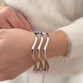 Wholesale alloy round bangle - new european and american cross-border e-commerce jewelry - women's irregular style bangle - open cuff bracelet